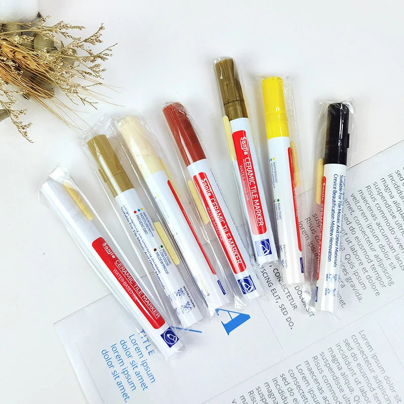 1PC Waterproof Tile Marker Grout Pen Wall Seam Restorer Mark Ceramic Tile Beautiful Seam Kitchen Bathroom Wall Seam Repair Tools