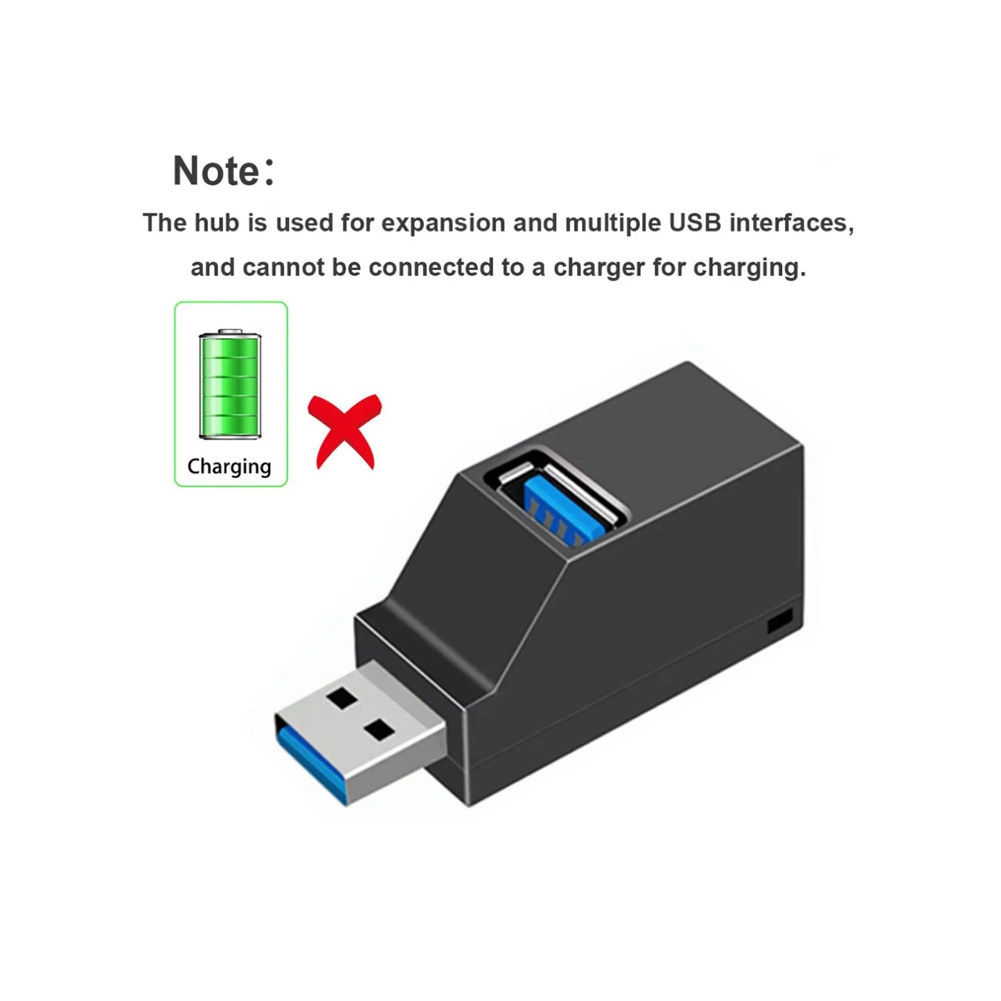 USB 3.0 HUB Adapter Extender Mini Splitter Box 1 to 3 Ports High Speed USB 2.0 For PC Laptop U Disk Card Reader