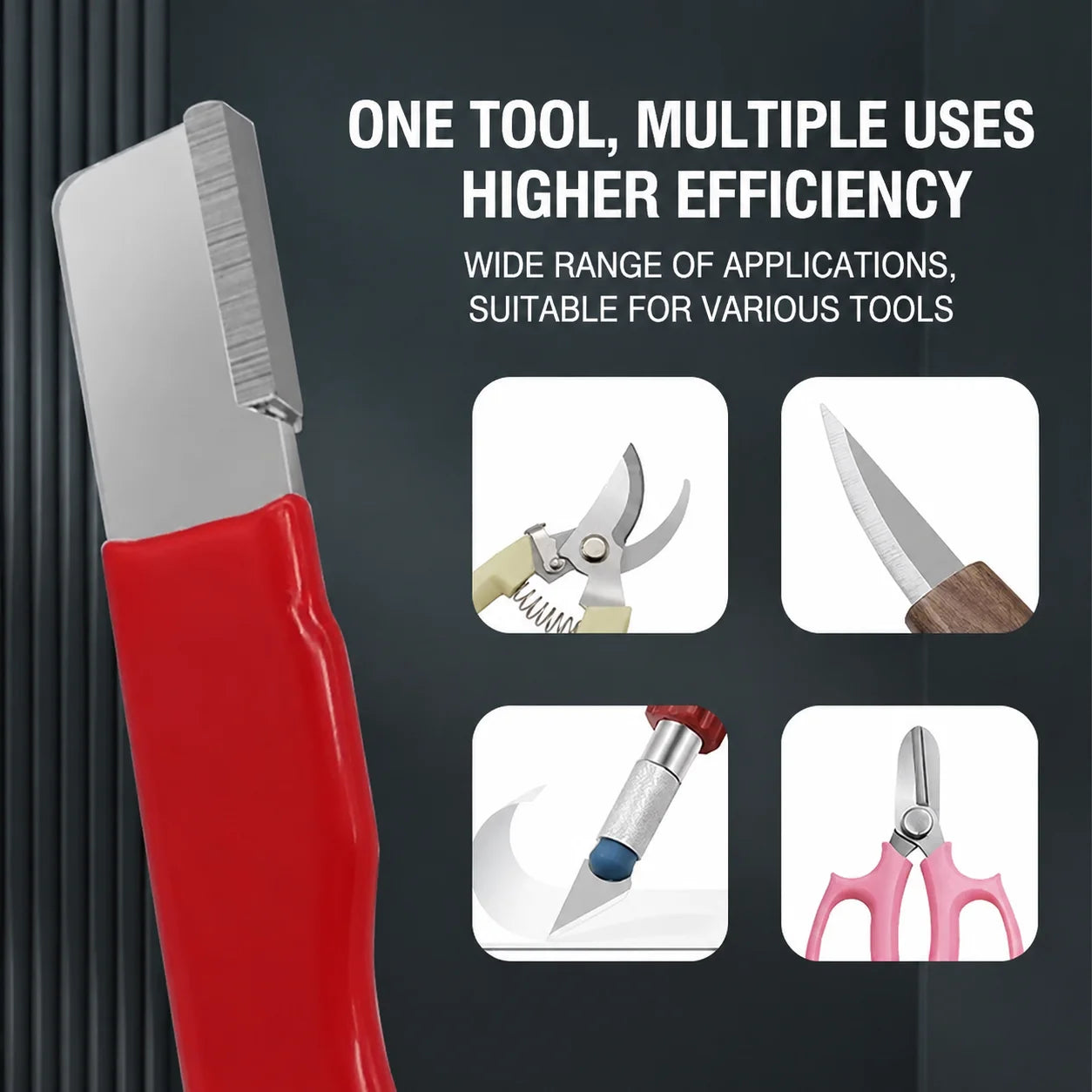 Manual Knife Scissors Sharpener Portable Quick Sharpening Tool for Home Kitchen Garden Pruning Shears Blade Sharpening Accessory
