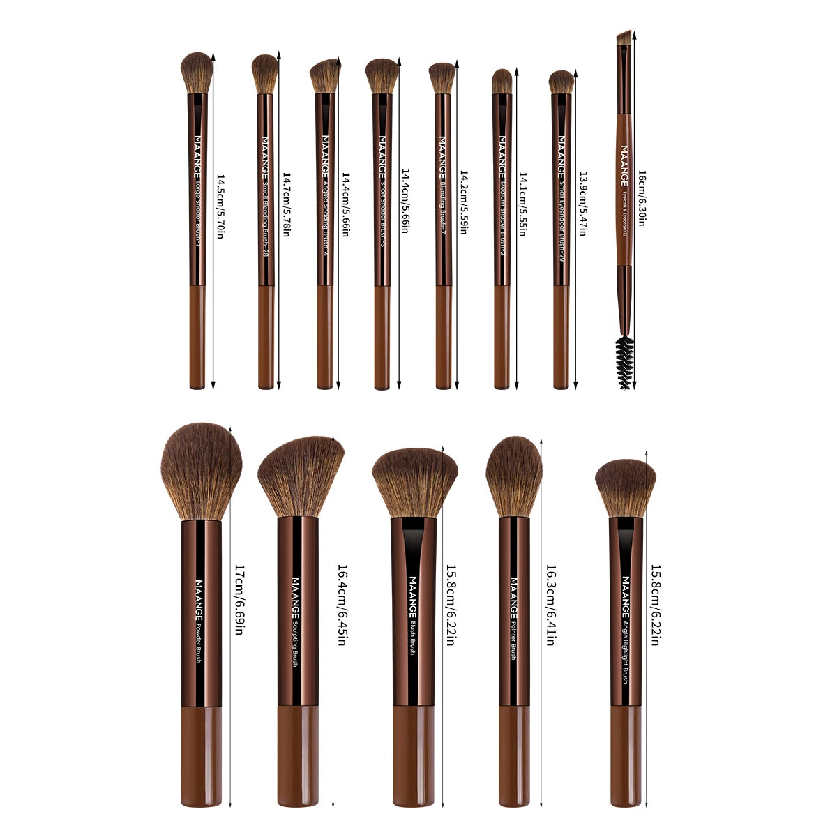 13pcs Makeup Brush Set Foundation Concealer Powder Eyeshadow Blush Brush Kabuki Blending Cosmetic Makeup Beauty Tool for Face