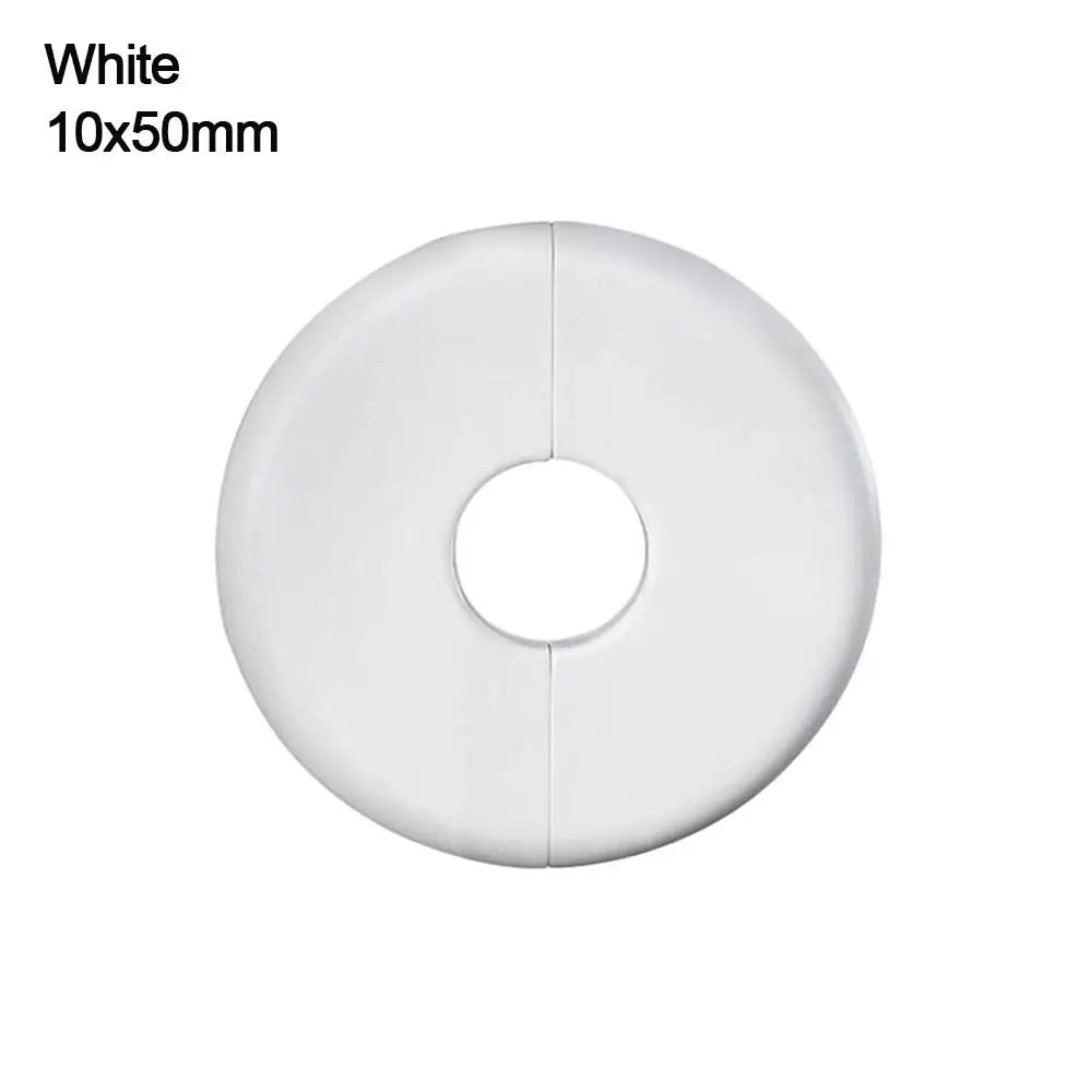 Shower Faucet Cover ABS Round Faucet Decorative Cover Black White Pipe Wall Covers Faucet Decor Kitchen Shower Faucet Accessory