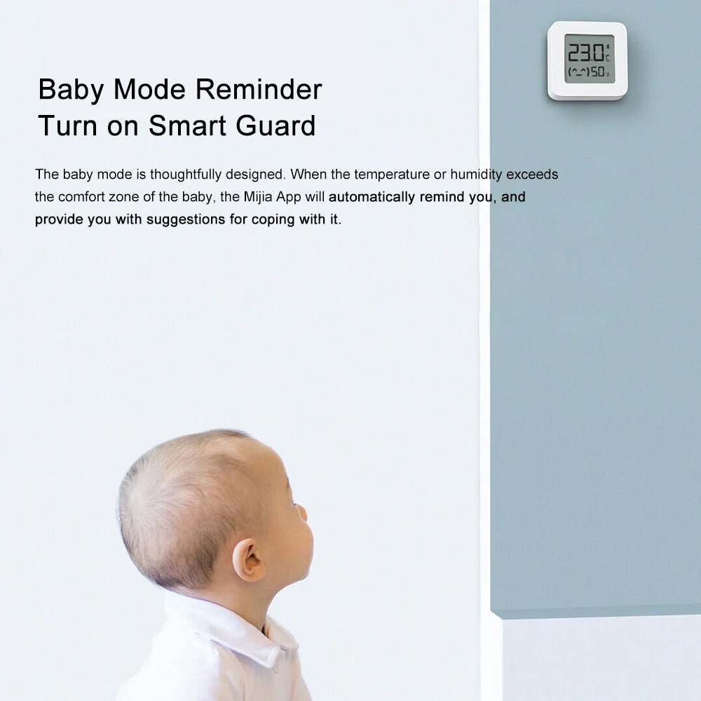 Xiaomi MIJIA Smart Hygrometer Thermometer 2 Bluetooth Wireless Electric Digital Hygrometer Thermograph With Mijia APP Smart Home