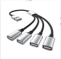 4-Port Type C USB Hub Fast Data Transmission OTG Adapter Multi Device Extension for Computer Laptop