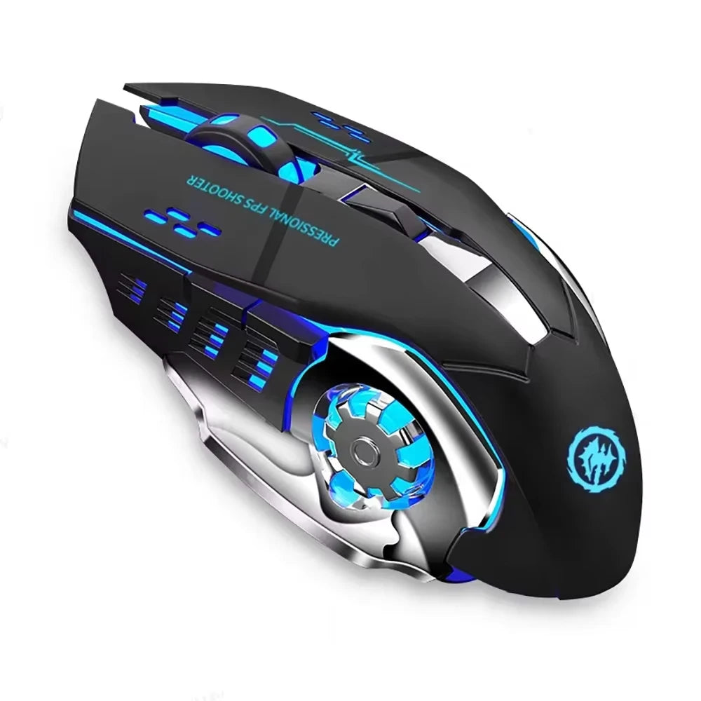 KEBIDUMEI Bluetooth Mouse 2.4G Wireless Mecha Mouse Rechargeable Gaming Backlight Mouse Ergonomic Office Mice Game Accessories