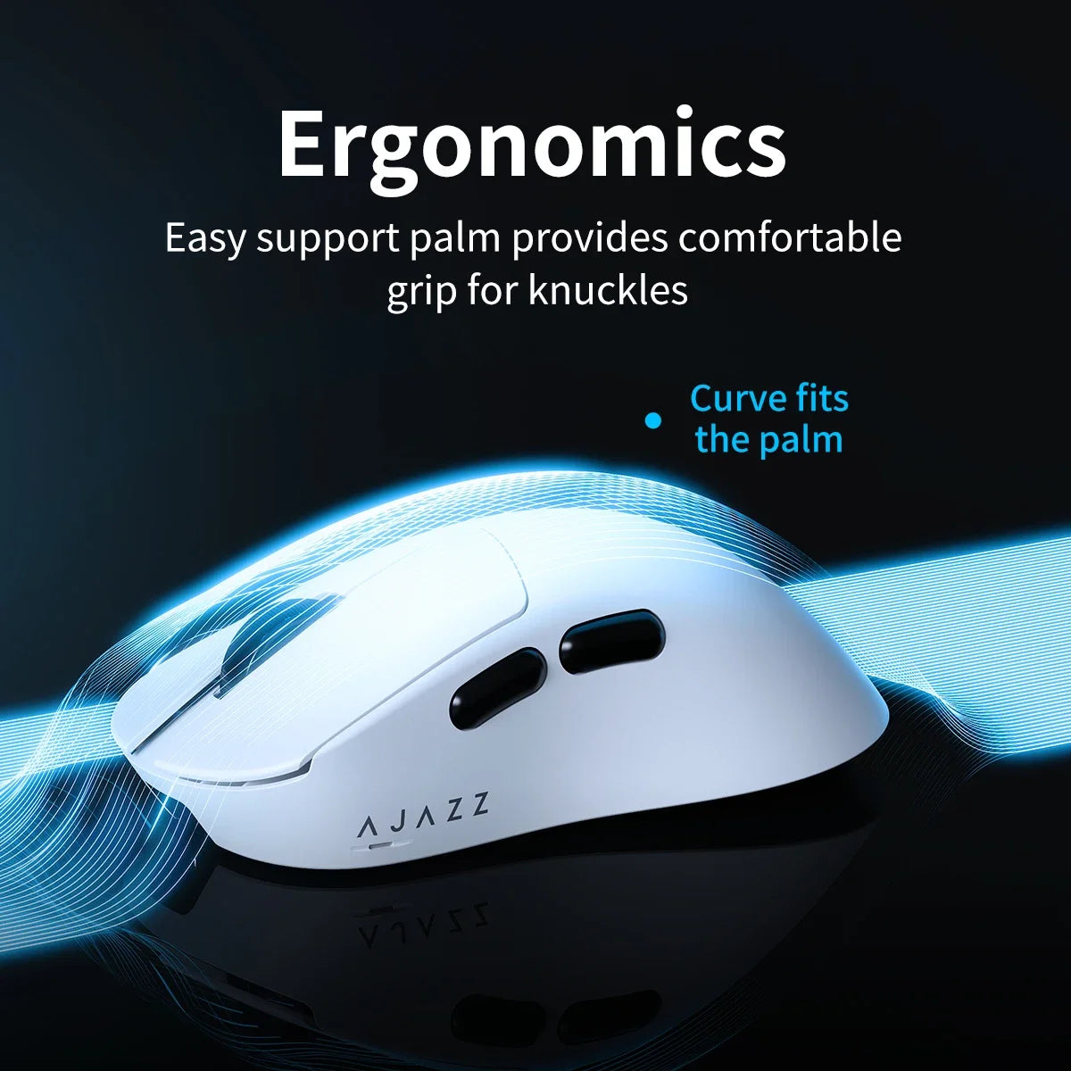 AJAZZ Wireless Gaming Mouse 3 Model With Magnetic Attraction Charging Base PAW3311 Sensor 12000 DPI For PC Laptop AJ179 V2/MAX
