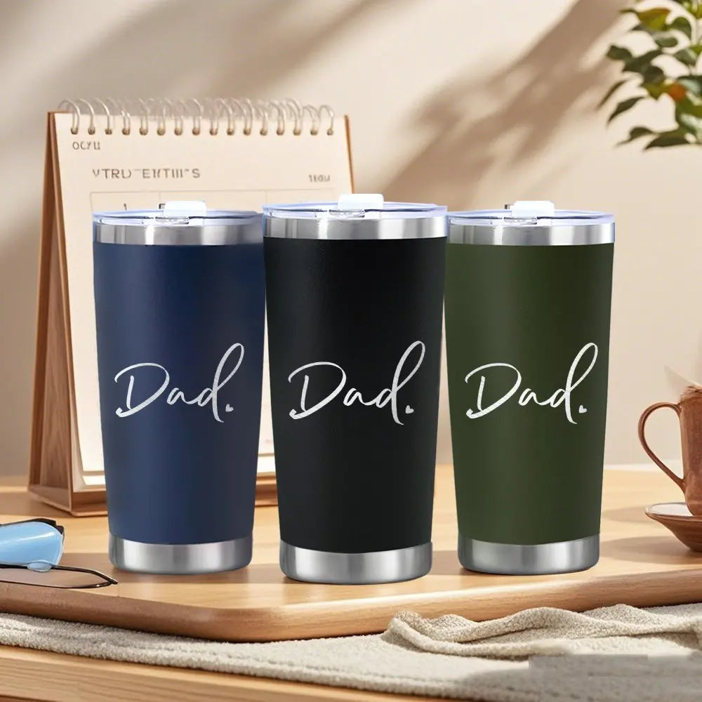 20oz Dad thermos water bottle, Stainless Steel Tumbler Large Capacity water thermal bottle Travel Coffee Mug, Father's Day Gifts