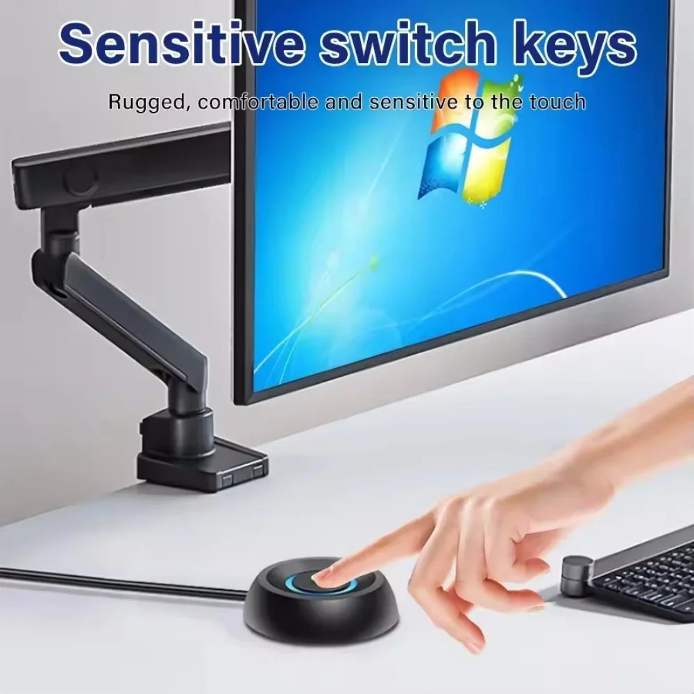 Computer External Switch Button Power Cable LED Light PC Motherboard Desktop External Start Power On/Off Button For Home Office