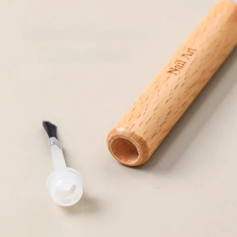 Professional Nail Art Brush Set with Detachable Wooden Grip-Multi-Functional Nail Polish Brushes,Nail Art Tools,Nail Accessories