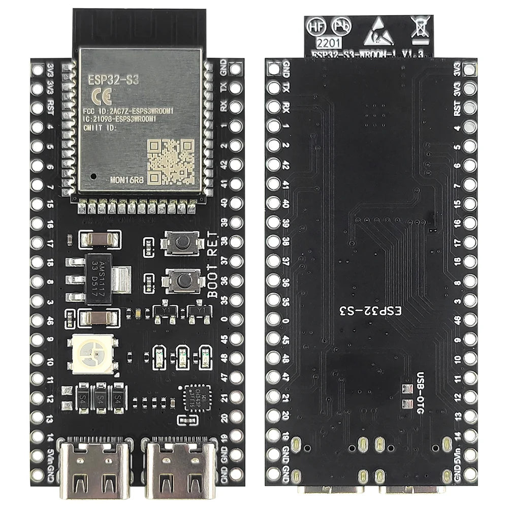 ESP32-S3 Development Board 2.4G Wifi Module for Arduino ESP IDF ESP32-S3WROOM1 N8R2 N16R8 44Pin Type-C 8M PSRAM ESP32 S3