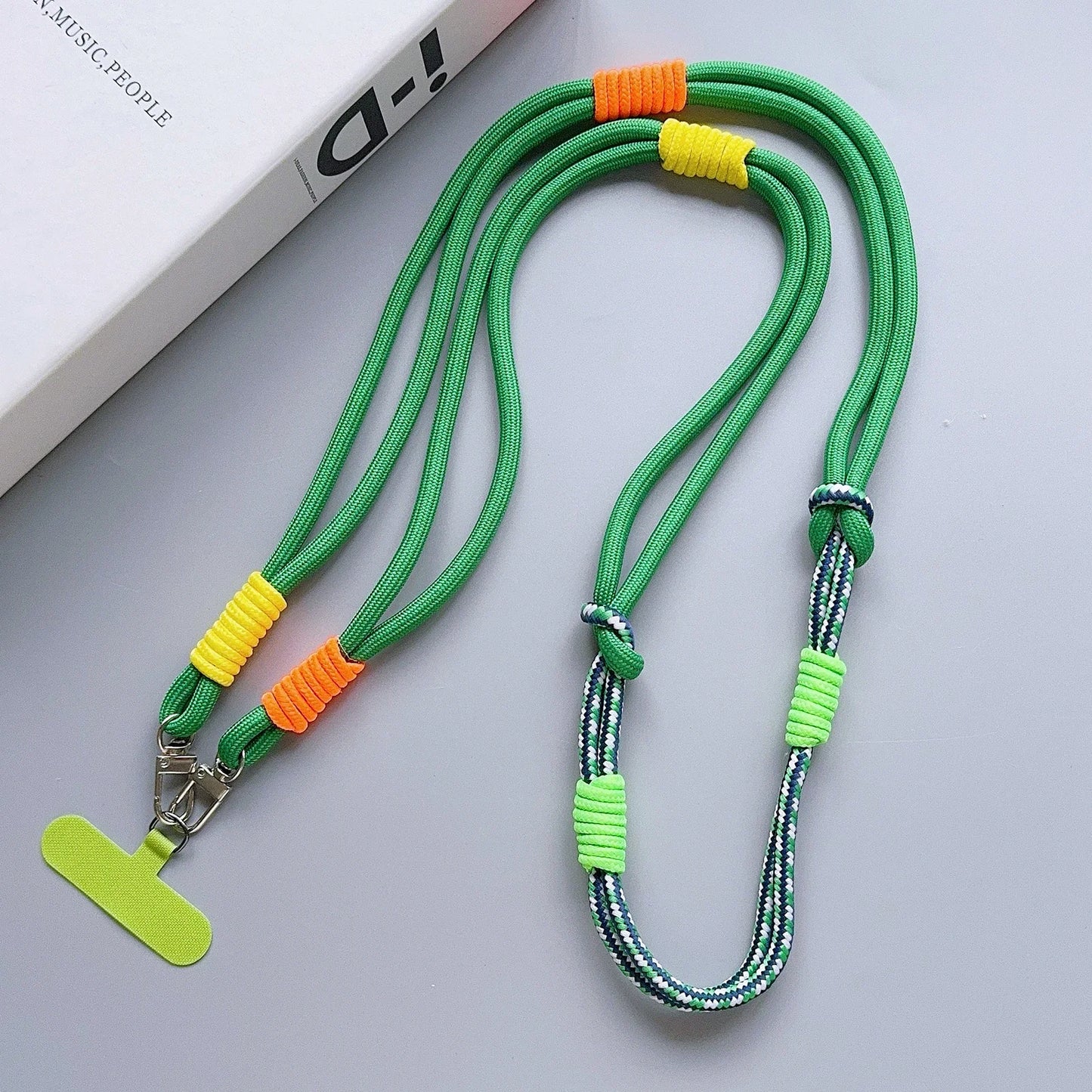Universal Lanyard Double Color Mobile Phone Strap Fashion Safety Rope Shoulder Long Diagonal Span Trendy Accessory