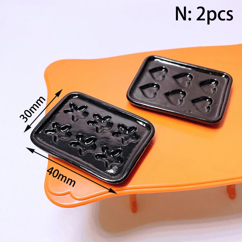1Set 1/12 Dollhouse Miniature Items Kitchen Utensils Cooking Baking Set Model Rolling Pin Baking Tray DIY Doll House Accessories