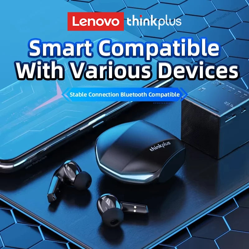 Choice Lenovo GM2 Pro Earphone Bluetooth 5.4 Headphones with Mic 9D Stereo Pro 6 Earbuds Dual Modes Music Game Wireless Headset