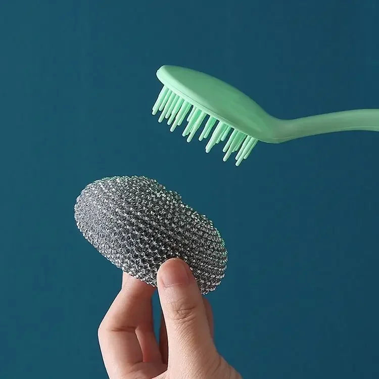 Kitchen Cleaning Ball Wash Pot Not Damage Disassembled and Washed Pot Brush Degrease Stainless Steel Wash Pot Dish Bowl Brush