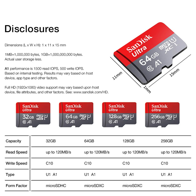 Ultra Micro TF SD 128GB 32GB 64GB 256GB Micro TF SD Card SD/TF Flash Card Memory Card 32 64 128 GB MiniSD for Phone
