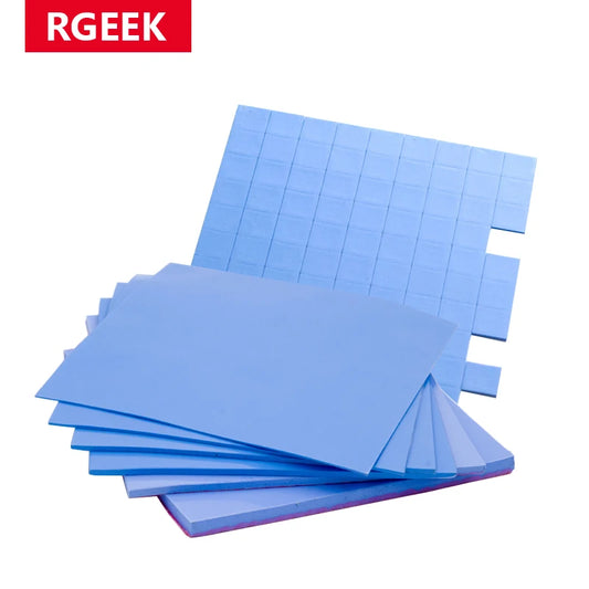 RGEEK 6W/M.K GPU CPU Heat Sink 100mm*100mm Cooling Conductive Silicone Pad Heat Sink Thermal Pad for Computer Desktop Accessory