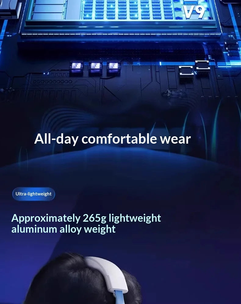 MCHOSE V9 Pro Headset with Microphone Three Mode Bluetooth Wireless Computer PC Gamer Headphones Accessories V9 Pro MCHOSE