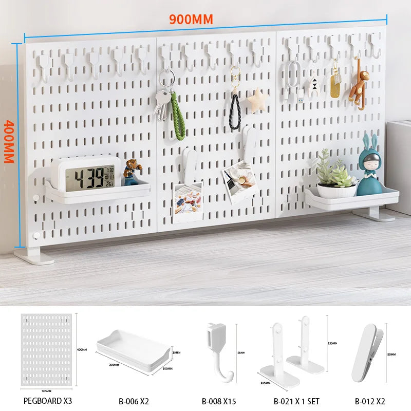 The Ultimate Modular Desk System | Plastic Pegboard Organizer Lets You Combine Hooks, Bins, Shelves & Baskets Freely
