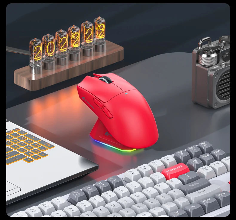 Attack Shark X11 Wireless Mouse,Tri-Mode Connection, PixArt PAW3311, Touch Magnetic Charging Base, Macro Gaming Mouse