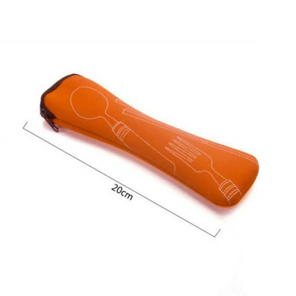 Without Dinnerware Tableware Bag New Travel Packaging Picnic Fork Spoon Storage Box Portable Tableware Case Home Kitchen