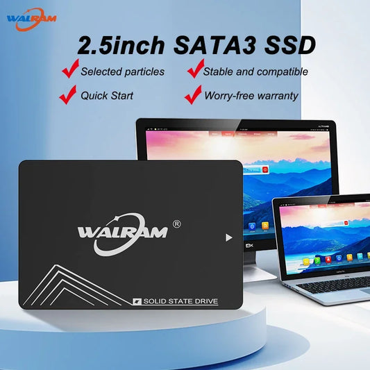 WALRAM 2.5 SATA3 SSD 128GB 120GB HDD 1TB 512GB 256GB Laptop Internal Solid State Drive 128 GB 120 GB Hard Disk For Desktop PC