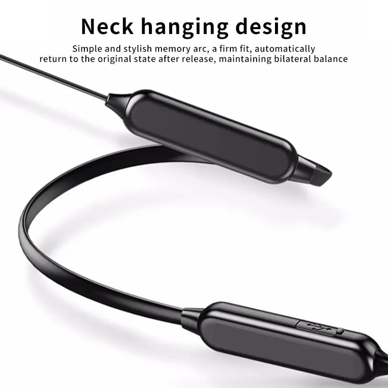 Wireless 9D Bluetooth Headset Neck Hanging Stereo Noise Reduction Universal 5.0 In Ear Sports Headset Microphone For Smart Phone