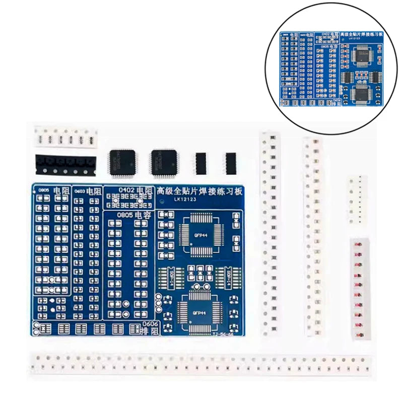 SMD NE555 CD4017 Rotating Flashing LED Components SMT LQFP44 Soldering Practice Board Electronic Circuit Training Suite DIY Kit