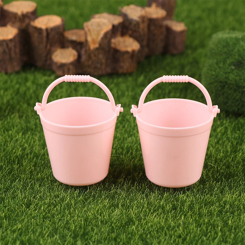 Cute 1/12 Dollhouse Miniature Water Bucket 1:12 Fairy Home Kitchen Pretnd Play Game Accessories 14.8x22.6mm 3.5x3x2.5cm