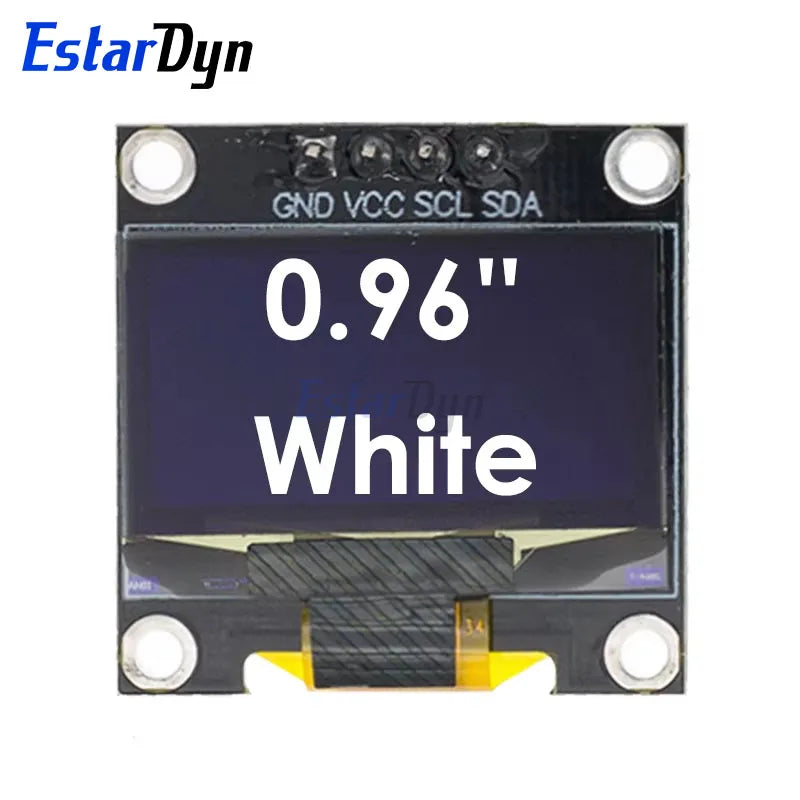 Estardyn DIYUSER 0.96 Inch OLED SSD1306 White/Blue/Yellow 128X64 IIC I2C Serial Display  12864 LCD Screen Board For