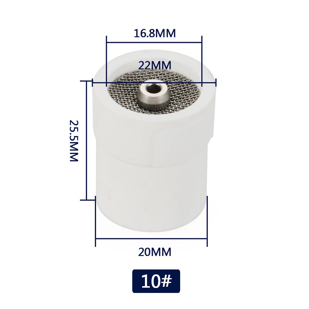 10# 12# 14# 16# 24# White Ceramic Nozzle Alumina Cup For WP9/20/17/18/26 Tig Welding Torch #10 Ceramic White TIG Welding Cup