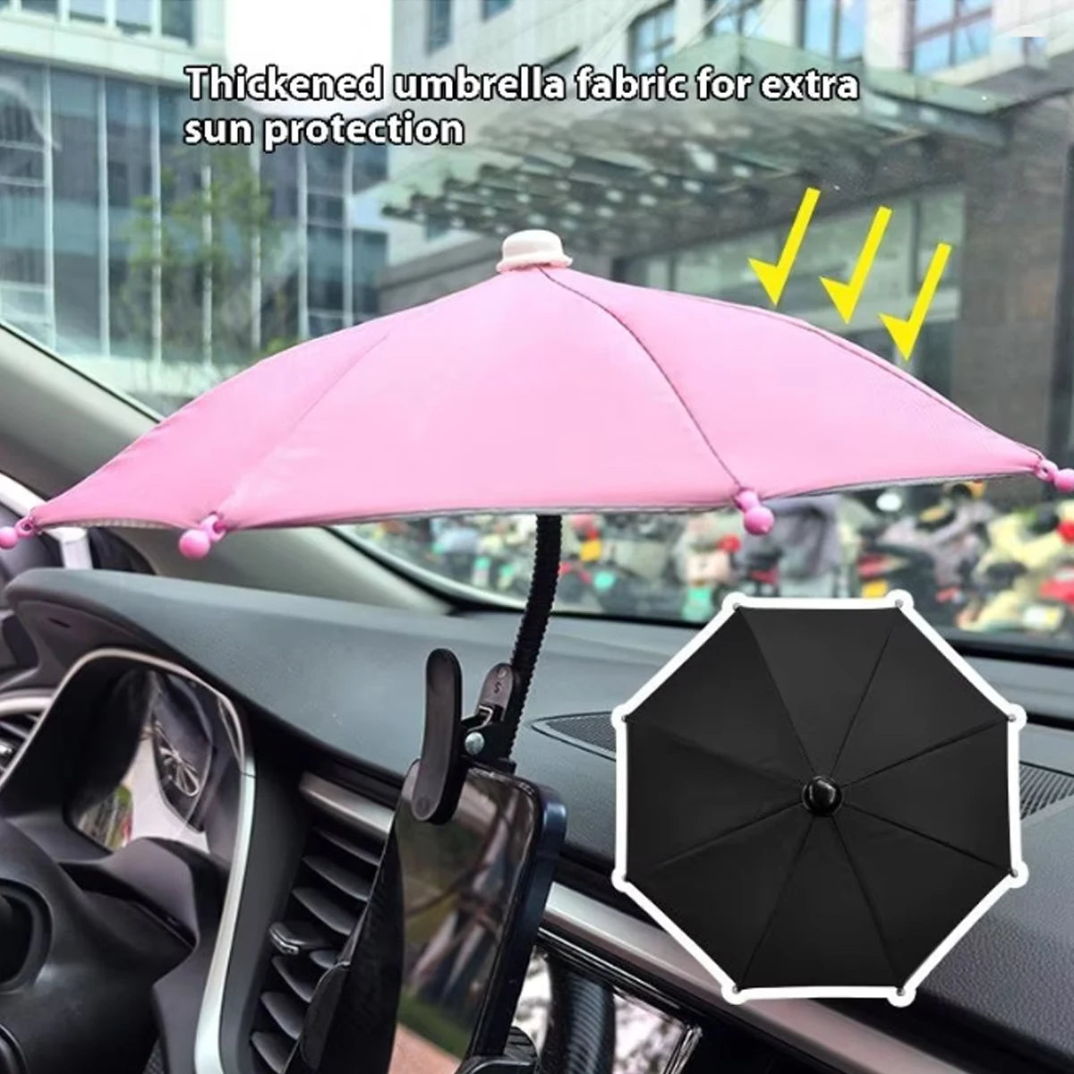 Mobile Phone Holder, Sun Protection Umbrella, Clip-On Umbrella, Outdoor Mobile Phone Fixed Umbrella, Rainproof Sunshade Umbrella, Anti-Glare Small Umbrella for Mobile Phones