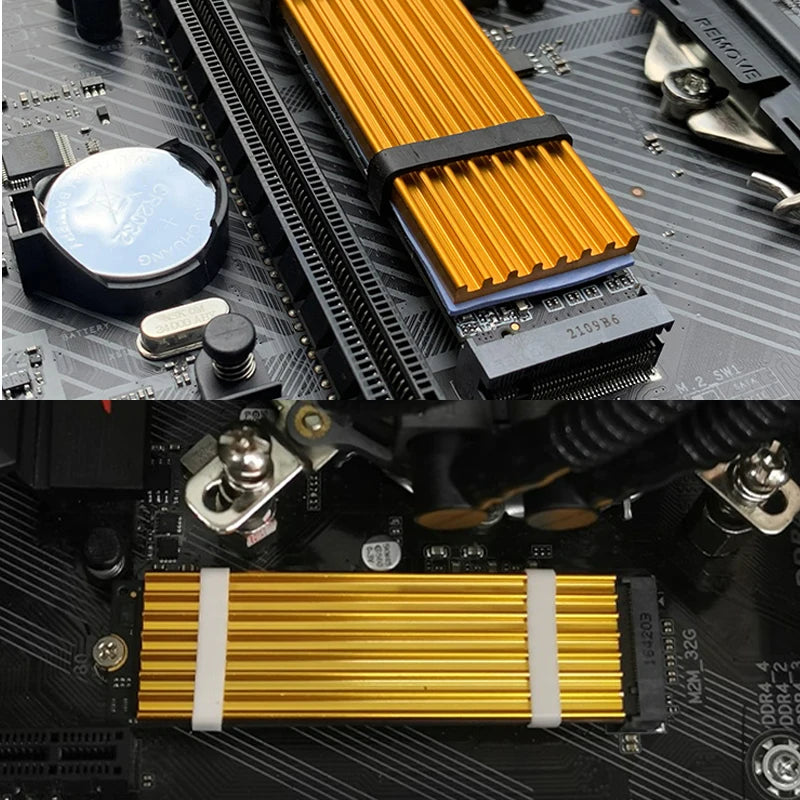 GPUHOLD Aluminum M.2 SSD Cooler Heatsink NVME NGFF 2280 SSD Cooler For PS5 PC Laptop Solid State Hard Disk Radiator