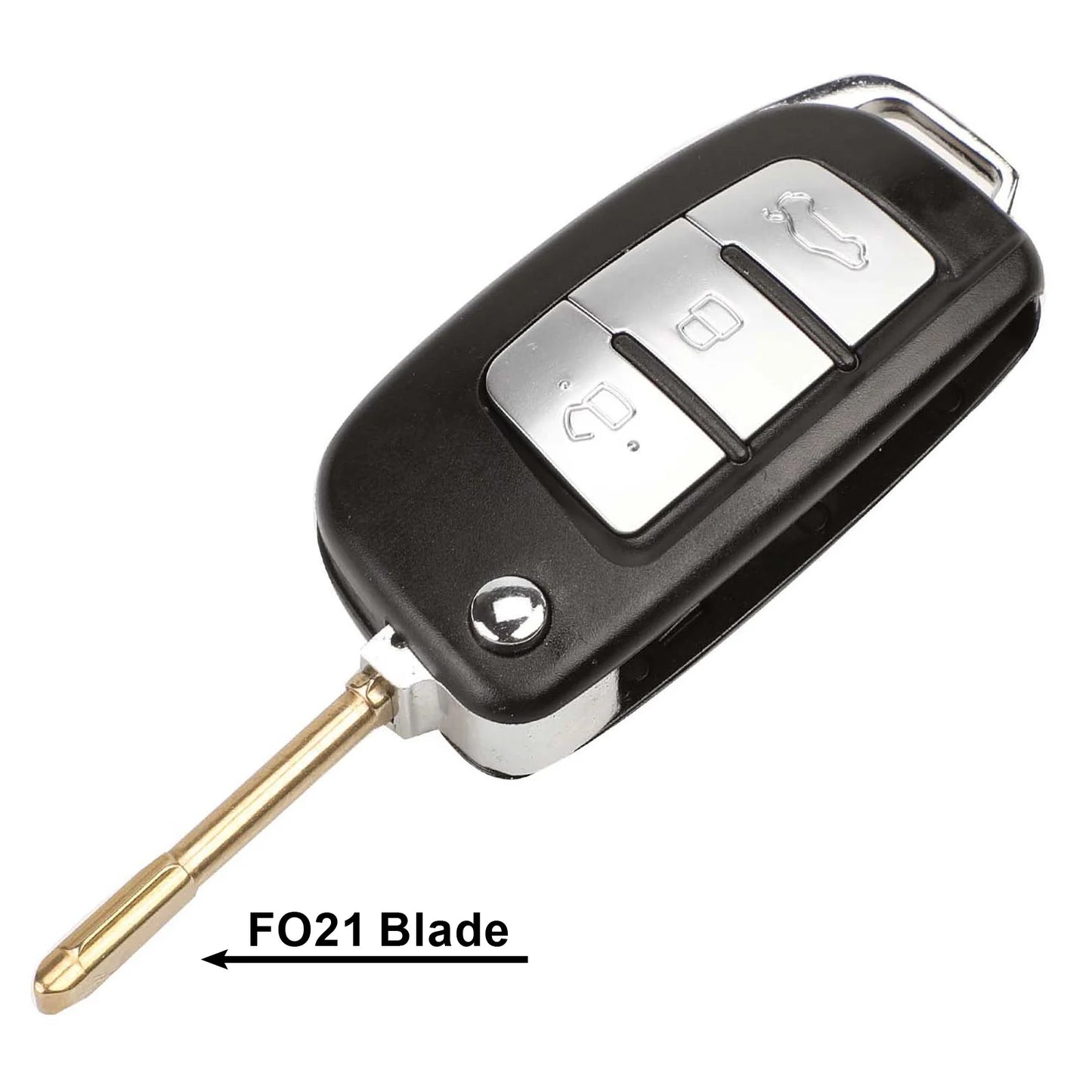 3 Button Modified Flip Folding Remote Key Shell for Ford Focus Fiesta C-Max S-Max Ka Mondeo Galaxy Fob Case HU101 FO21 Blade