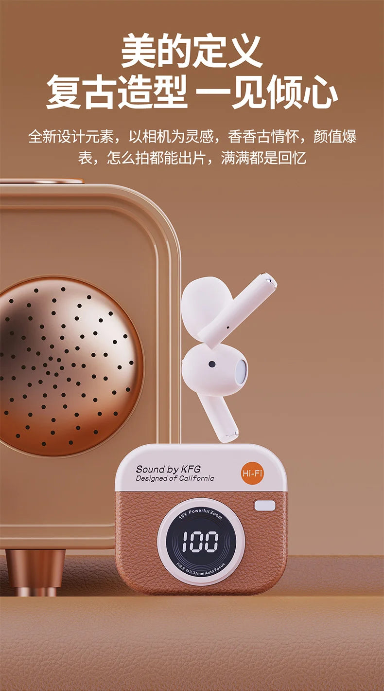 Q86 Bluetooth 5.3 Wireless Headphones Power LED Digital Display 24hours Endurance HiFi Gaming Headsets Waterproof Sports Earbuds