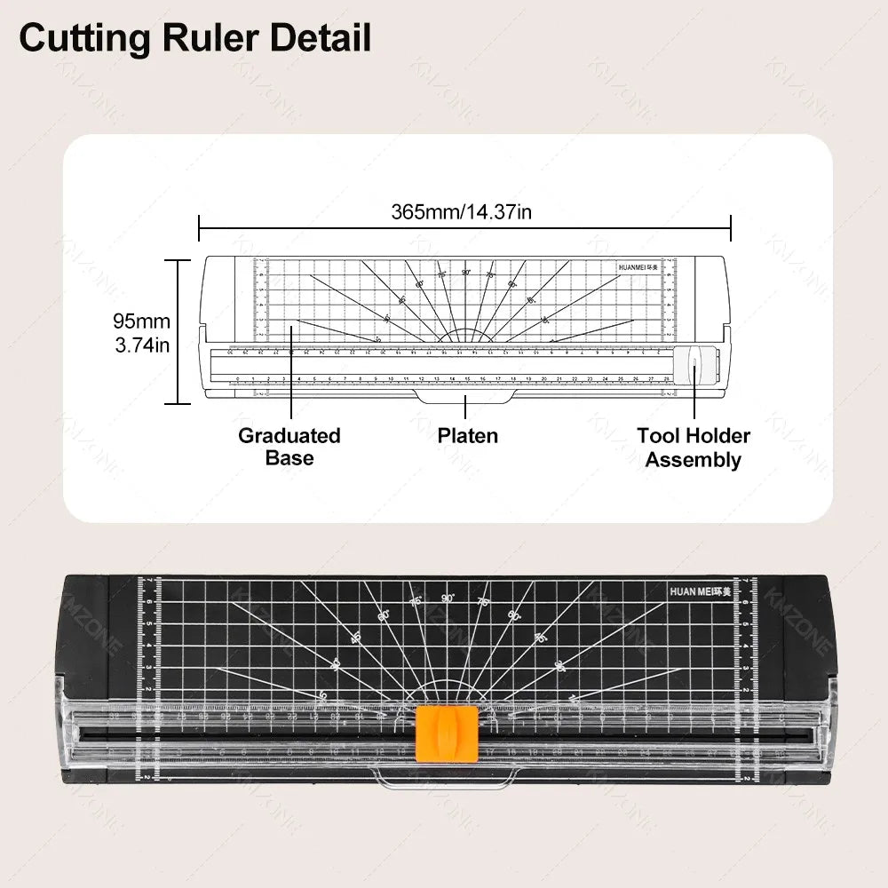 Office Bidirectional A4 A5 Guillotine Paper Cutter with Automatic Security Safe Guard for Photo Coupon Craft Paper Lightweight