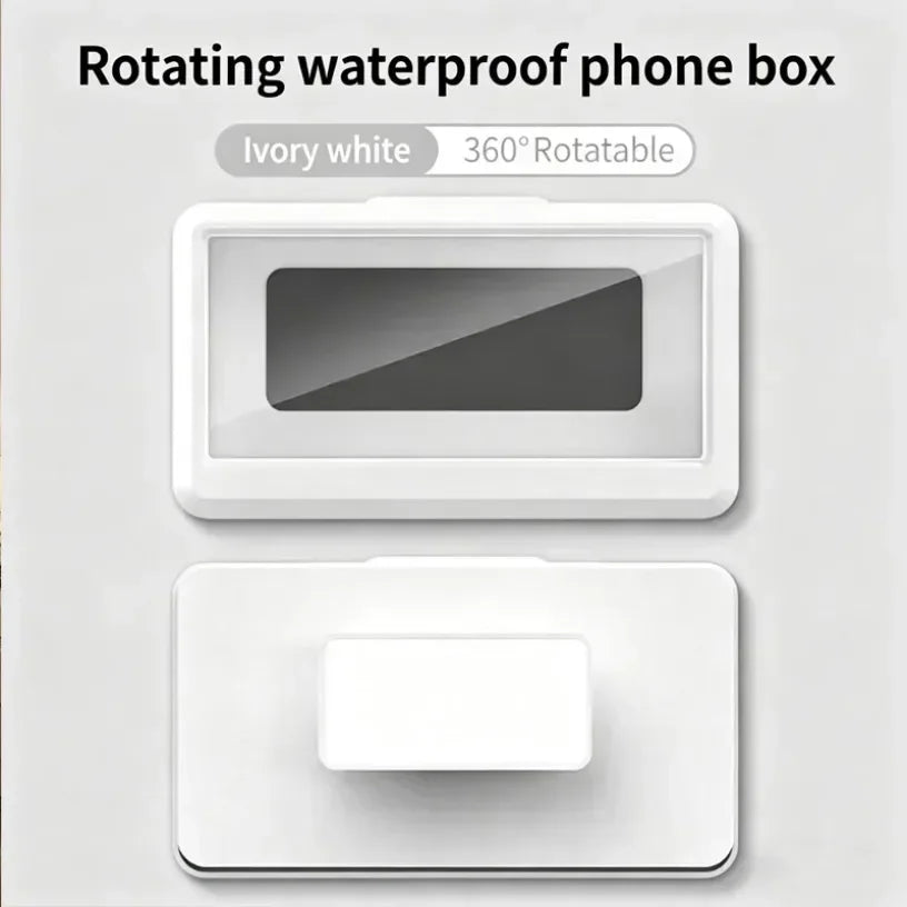 Waterproof Anti-Fog Touch Screen Shower Phone Holder No Drill Wall Mount Bracket Fits 4.7-7 Inch Phones For Bathroom Kitchen Toilet