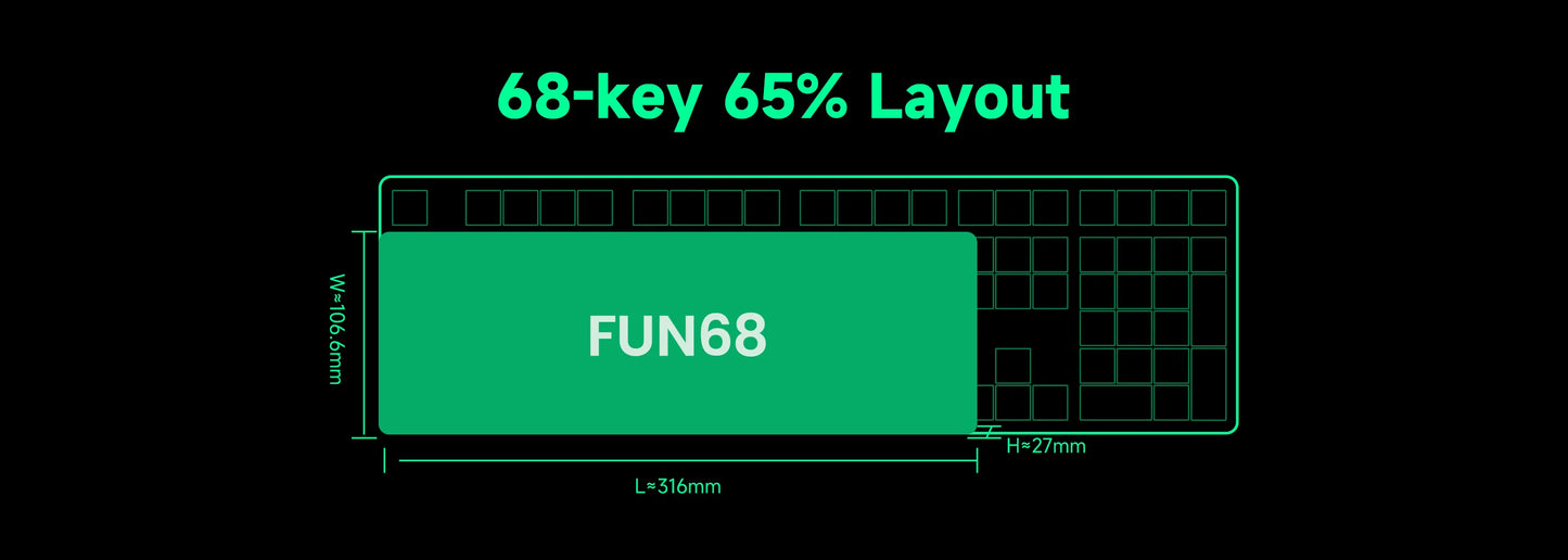 Akko MonsGeek FUN68 FUN60 PRO&MAX  HE Magnetic Keyboard 60% 65% Gaming Keyboards Rapid Trigger 8K Custom Keyboard Gamer Esports