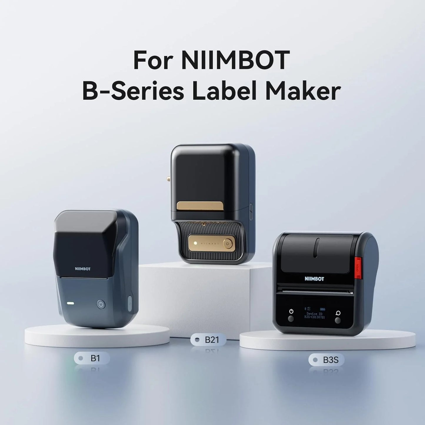 3/5/10 NiiMBOT White Label Paper Waterproof Self-adhesive Rolls For B1 B21 Mini Label Printer Price Tag Office Maker UV Print