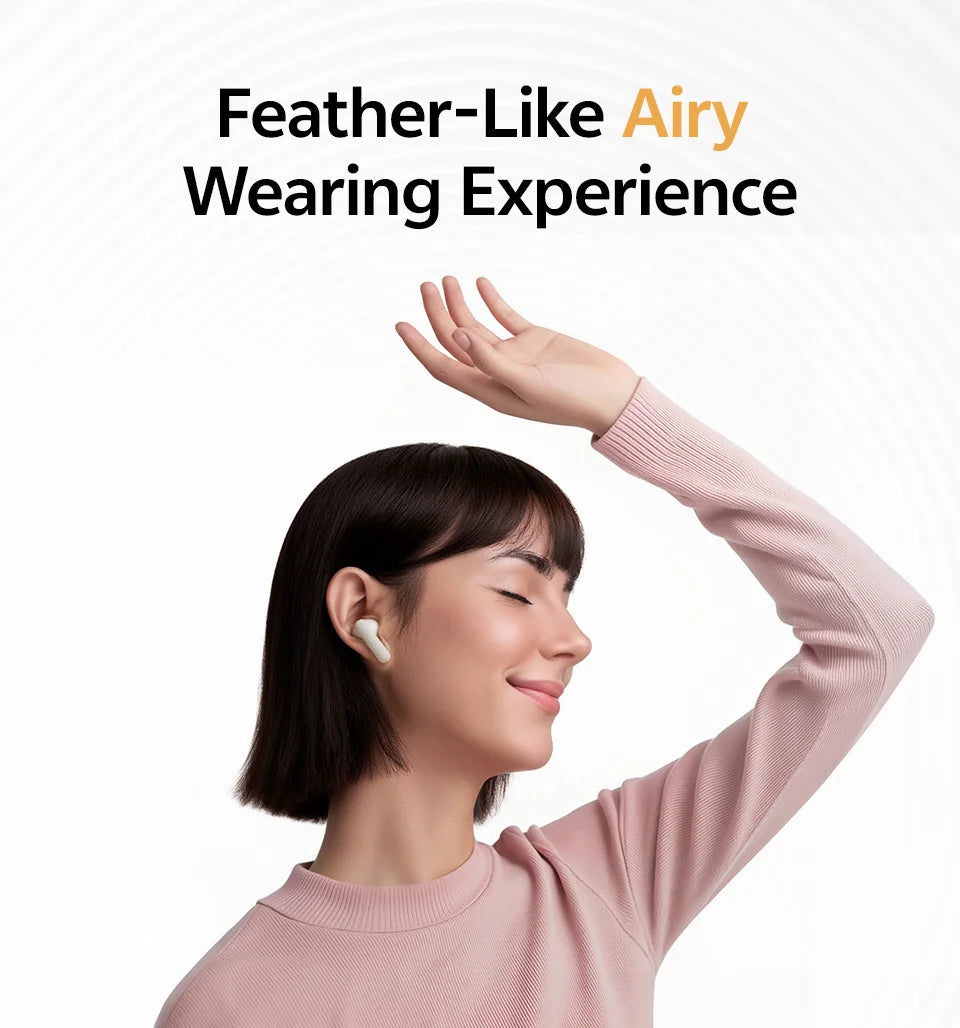 QCY Buds TWS Bluetooth 5.3 Wireless Earphones 10mm Dynamic Driver AI Wind Noise Reduction Earbud 0.68S Low Latency 35H Headphone