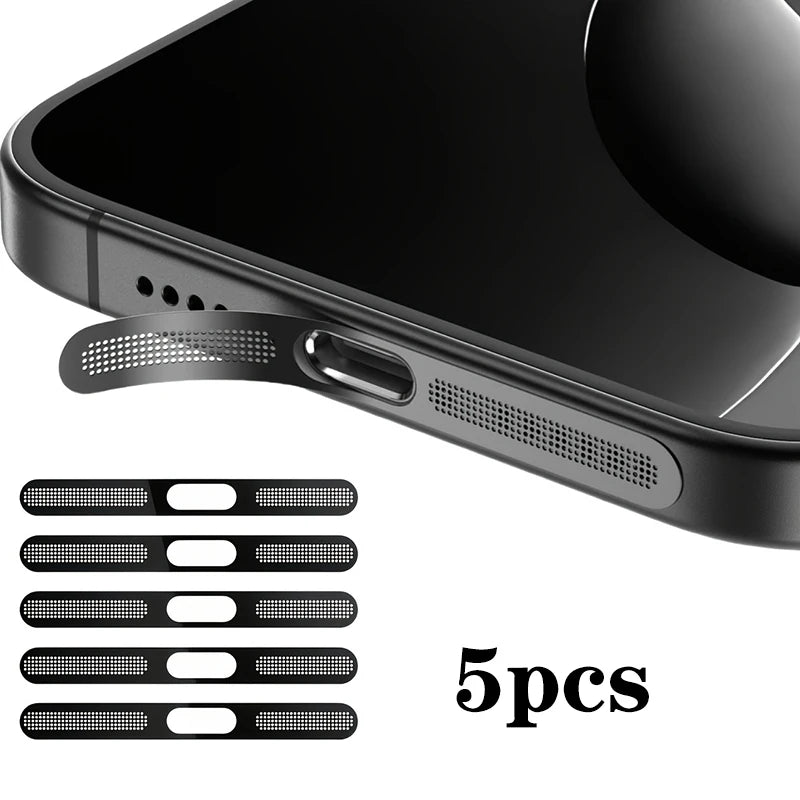 5Pcs Metal Dustproof Net Sticker For iPhone 16 Pro 15 14 13 12 Series Earpiece Speaker Hole Anti-dust Mesh Protector Compatible