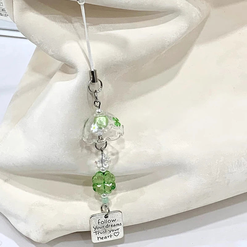 1PC Japanese Wind Bell Japan Wind Chime Handmade Glass Furin Home Spa Kitchen Office Decor Sakura Cherry Blossom Pattern Pendant