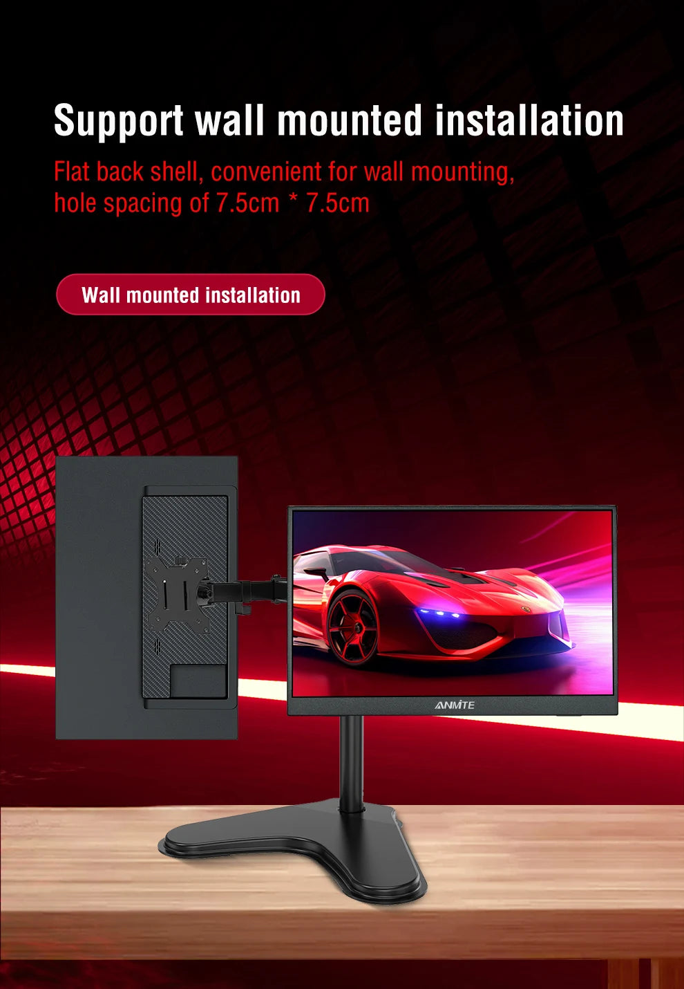 14 Inch Portable Touch Monitor Non-touch Optional 16:10 400cd/m2 Gaming Computer Expand Display For XBox PS4/5 Switch Loptop
