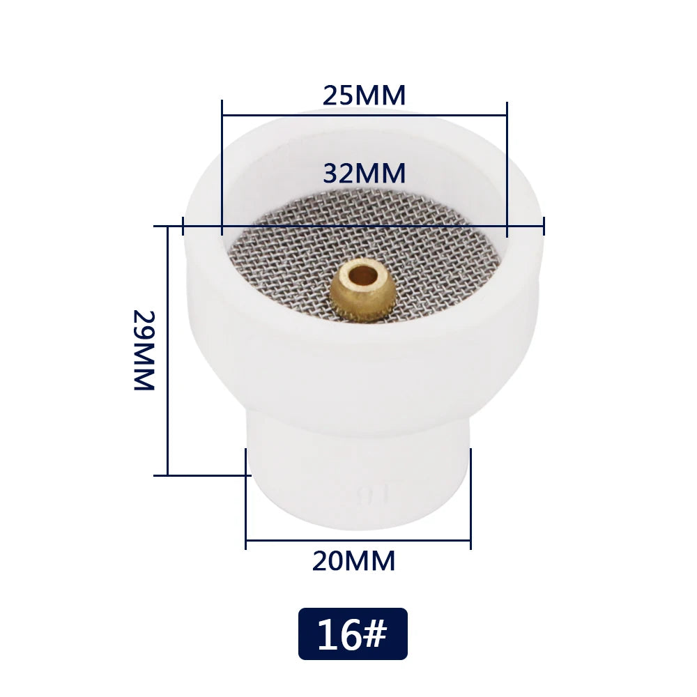 10# 12# 14# 16# 24# White Ceramic Nozzle Alumina Cup For WP9/20/17/18/26 Tig Welding Torch #10 Ceramic White TIG Welding Cup