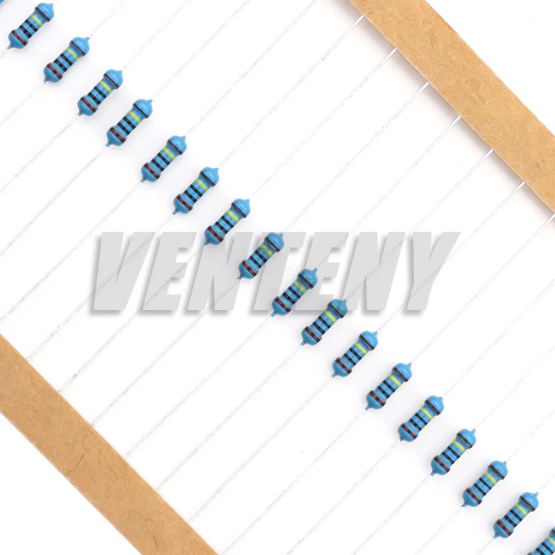 300/600PCS 30Values 1/4W Metal Film Resistor Kit with Box 10Ohm ~1M Resistance 1% Set of Resistors