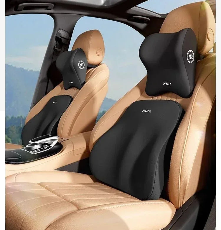 Car Headrest/1pc Lumbar Pillow 100% High Rebound Imported Memory Foam Car Neck Pillow Waist Support High End Car Seat Pillow