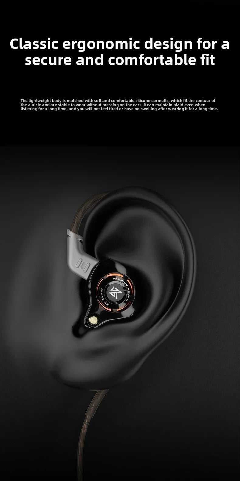 KZ Eldar Earphones 1DD Dynamic Driver Balanced IEM In Ear Monitor Sport Earbuds HiFi Stereo Music Wired Headphones PK EDX PRO X