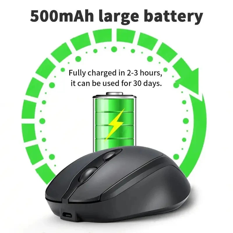 Rechargeable Wireless Bluetooth Mouse Silent WIRELESS COMPUT MOUS USB Ergonomic Gamer Mouse For Computer Laptop Macbook