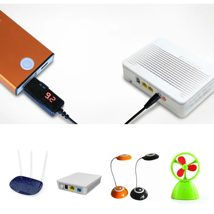 USB Boost Converter DC 5V to 9V 12V USB Step-up Converter Cable 3.5x1.35mm Connecter For Power Supply/Charger/Power Converter