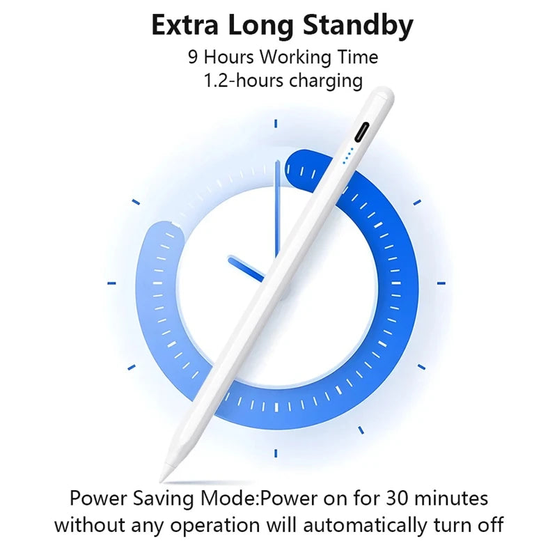 For Apple Pencil with Palm Rejection Tilt, Power Display, for iPad Pencil Pen 2022 2021 2020 2019 2018 Pro Air Mini Stylus Pen