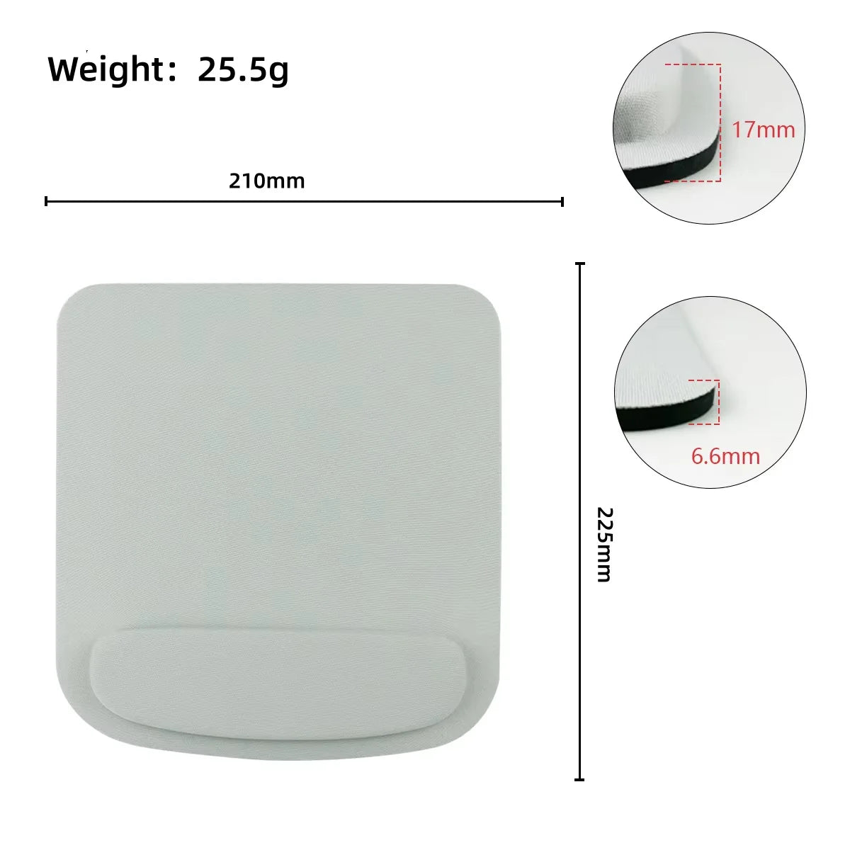 Computer Game Mouse Pad Environmental Eva Ergonomic Mousepad Wrist Pad Solid Color Comfortable Mouse Mats For Office Accessories