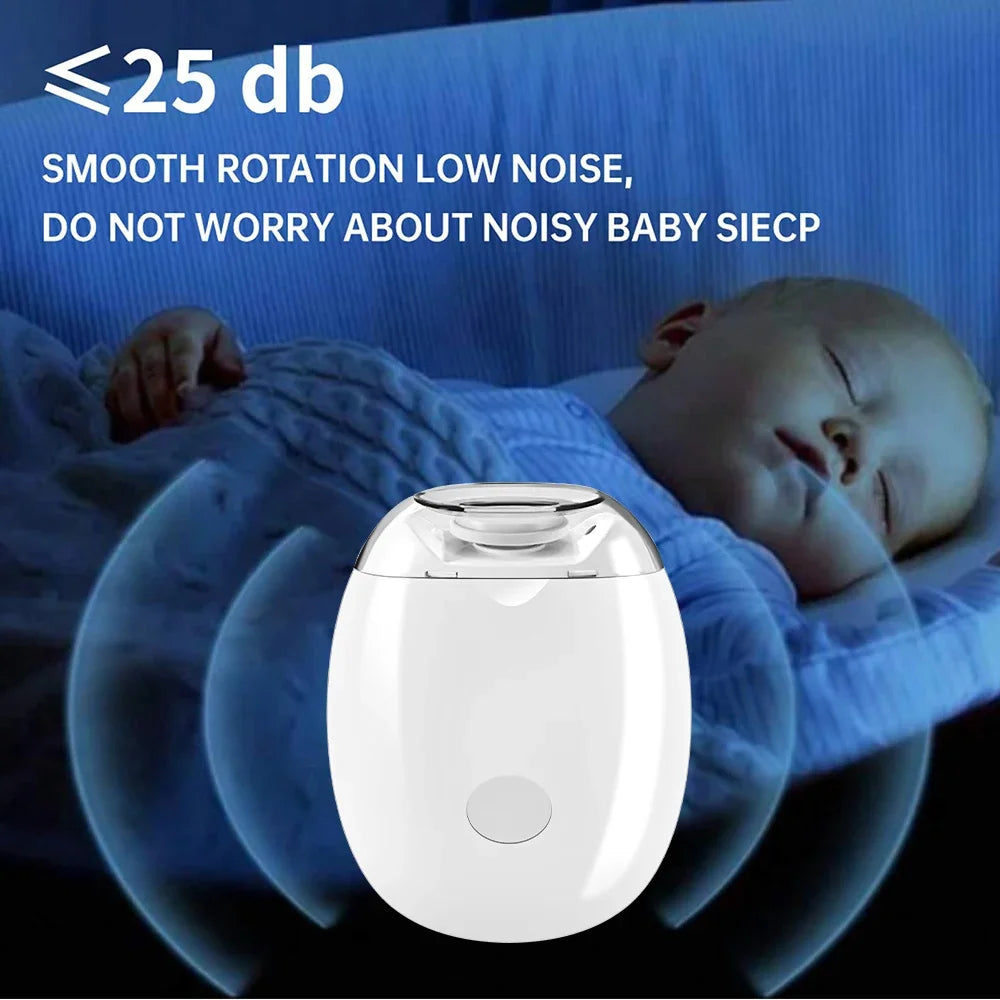 2-In-1 Portable Electric Nail File Built In LED Light Safe Automatic Nail Grinder Manicure Care Kit For Baby And Adult Home Daily Use